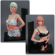 Seka as Jane Smith and Molly Flame Bookend Statues